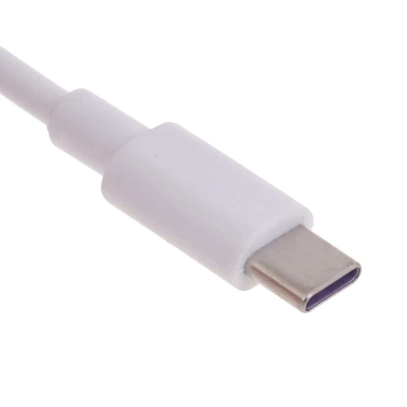 Type-C to USB Data Cable with Power Switch - Quick Charging & Data Sync, White, Multiple Lengths