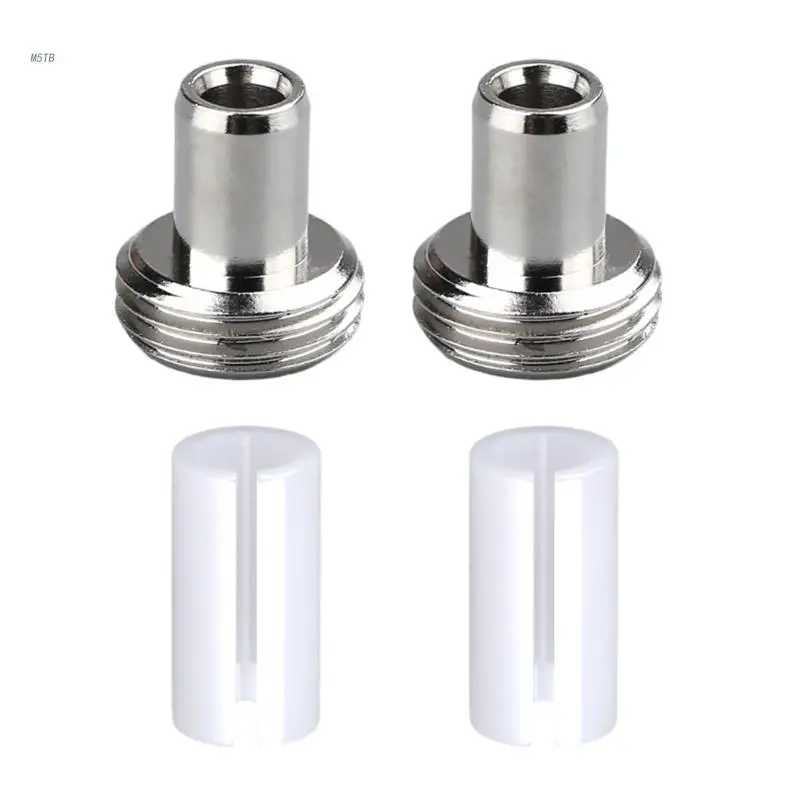 

4 Fiber Visual Fault Locator Replacement Parts - 2x Ceramic Tube Sleeves with 2x Metal Fitting Connectors