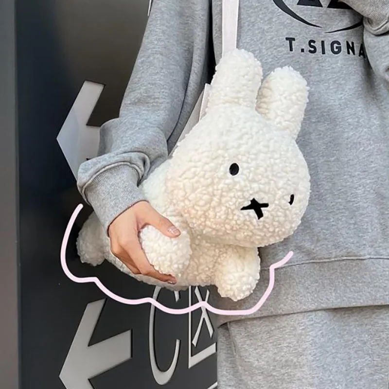 Doll Fashion Shoulder Bag Female Winter Kawaii Plush Miffyyed Rabbit Cartoon Messenger Bag Versatile In Autumn and Winter french niche bag messenger versatile female bag one shoulder 2020 new fashion net red starry sky chain bag