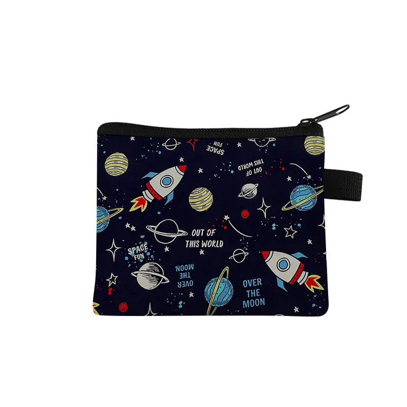 Cosmic Planet Cartoon Coin Purse - Cute Children's Storage Wallet and Gift