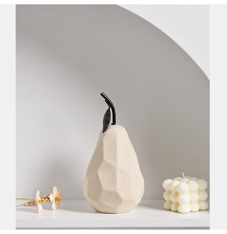 Nordic Apple and Pear Ceramic Sculpture