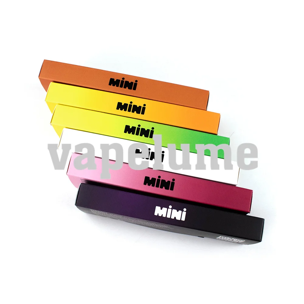 Pequeño Mini 1ml blanco desechable Vape cigarrillos eléctricos vacíos pluma recargable sin máquina líquida láser bolsa plana caja de papel conjunto