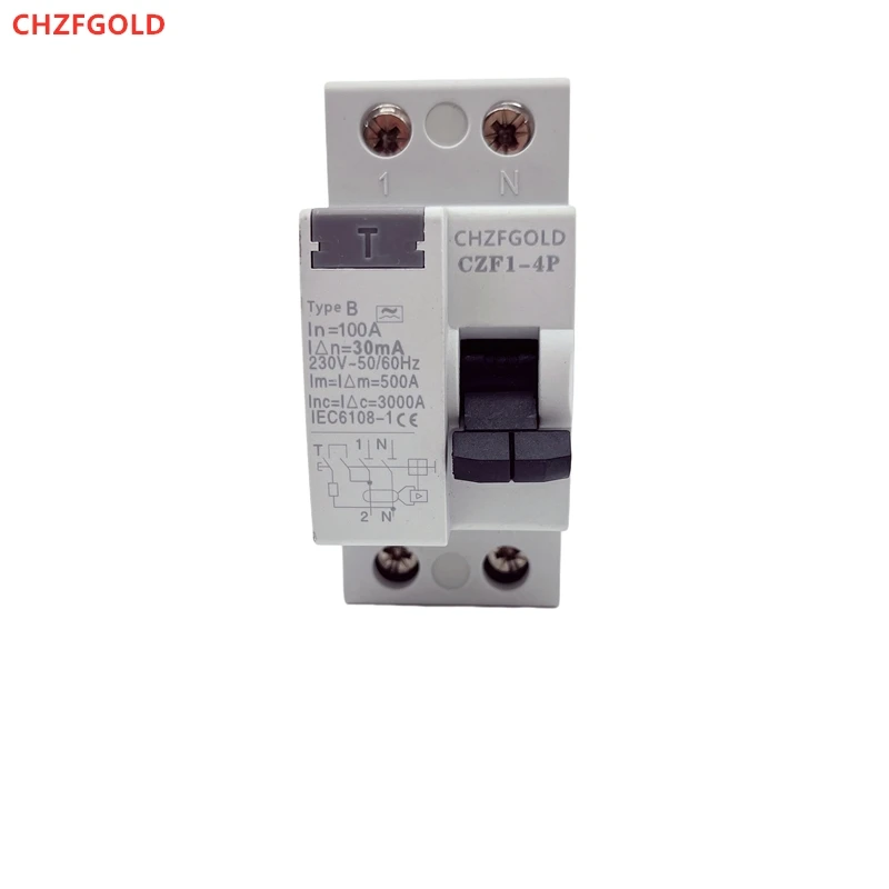 

RCCB RCD DC электромобиль EV зарядка сваи остаточного тока выключатель 30and30 0mA Тип B 10KA Din рейка утечки земли CHZFGOLD