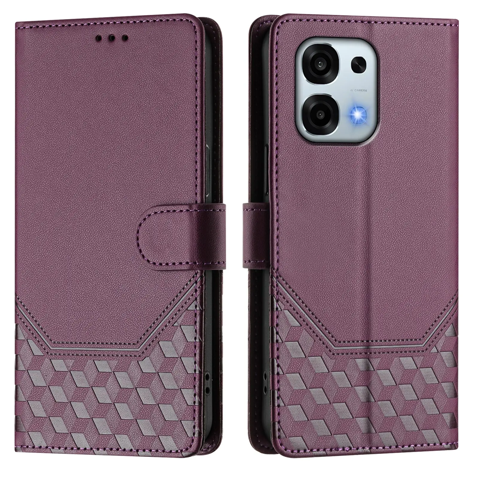 RFID Blocking Leather Wallet Phone Case with Card Holder Cover