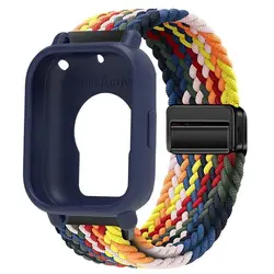 Silicone Case with Elastic Nylon Strap and Magnetic Buckle - Durable Strap Protector Case - Redmi 5 Lite (Colorful - DU)