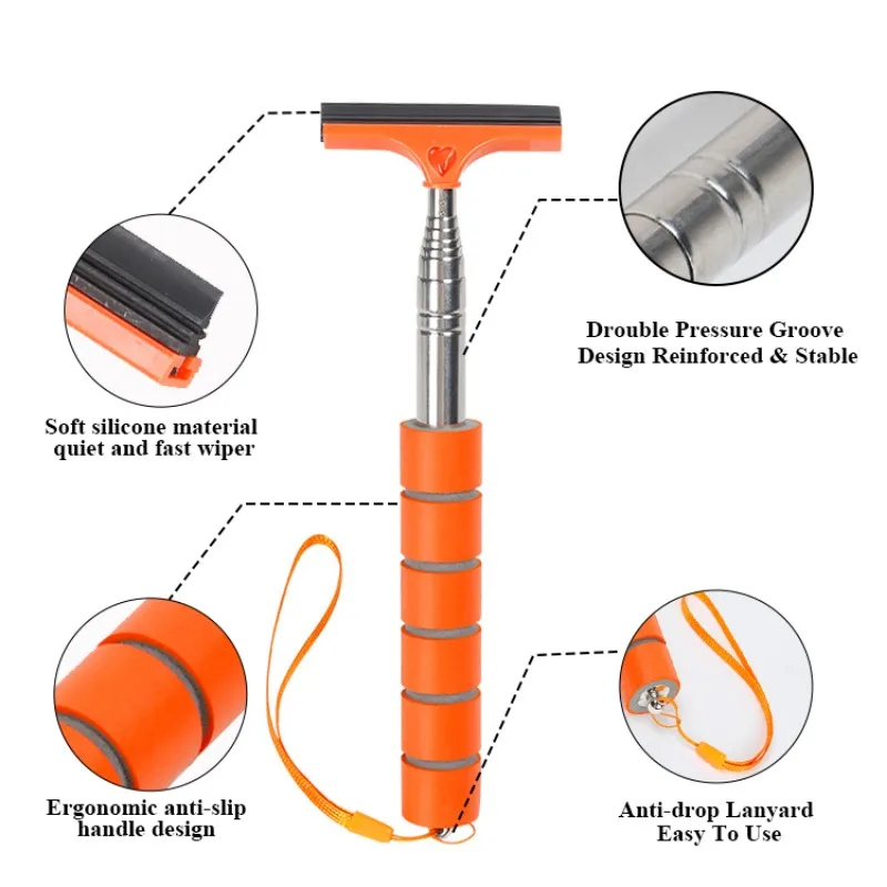 ANCLLO Lavavetri Per Specchietti Laterali Auto - 2 Pezzi Telescopici, Portatili, In Gomma - Foto 4