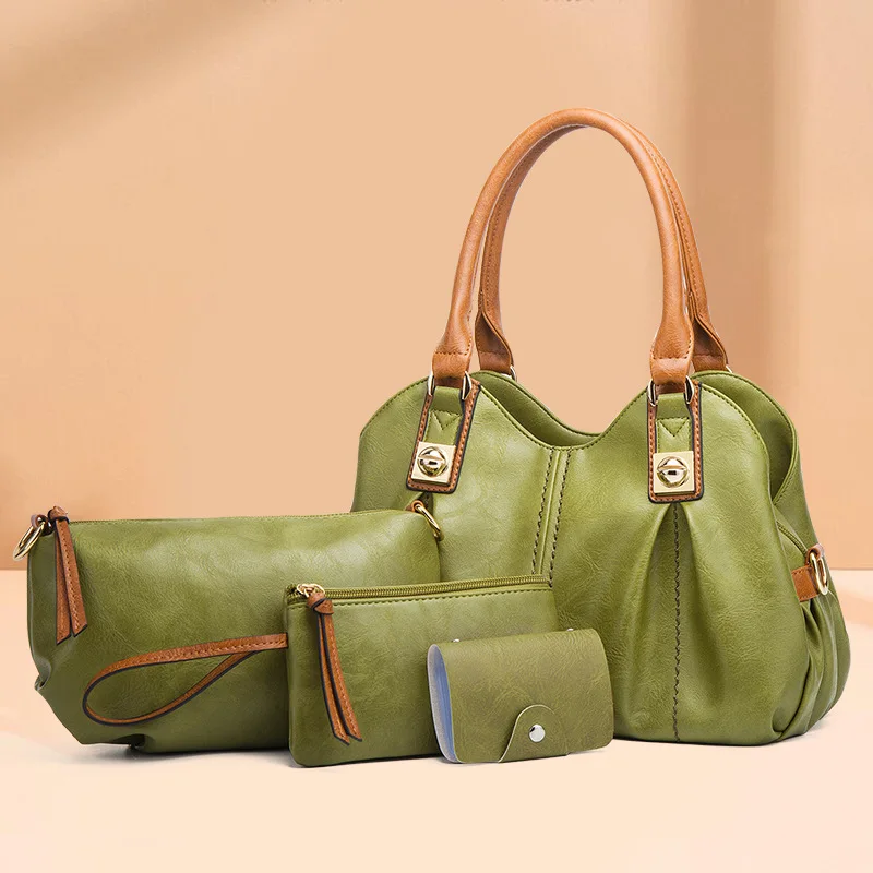 

Composite Bags Design Ladies Shoulder Bag PU Solid Color Luxury Women Wallet High Quality Leather Fashion Women's Handbags
