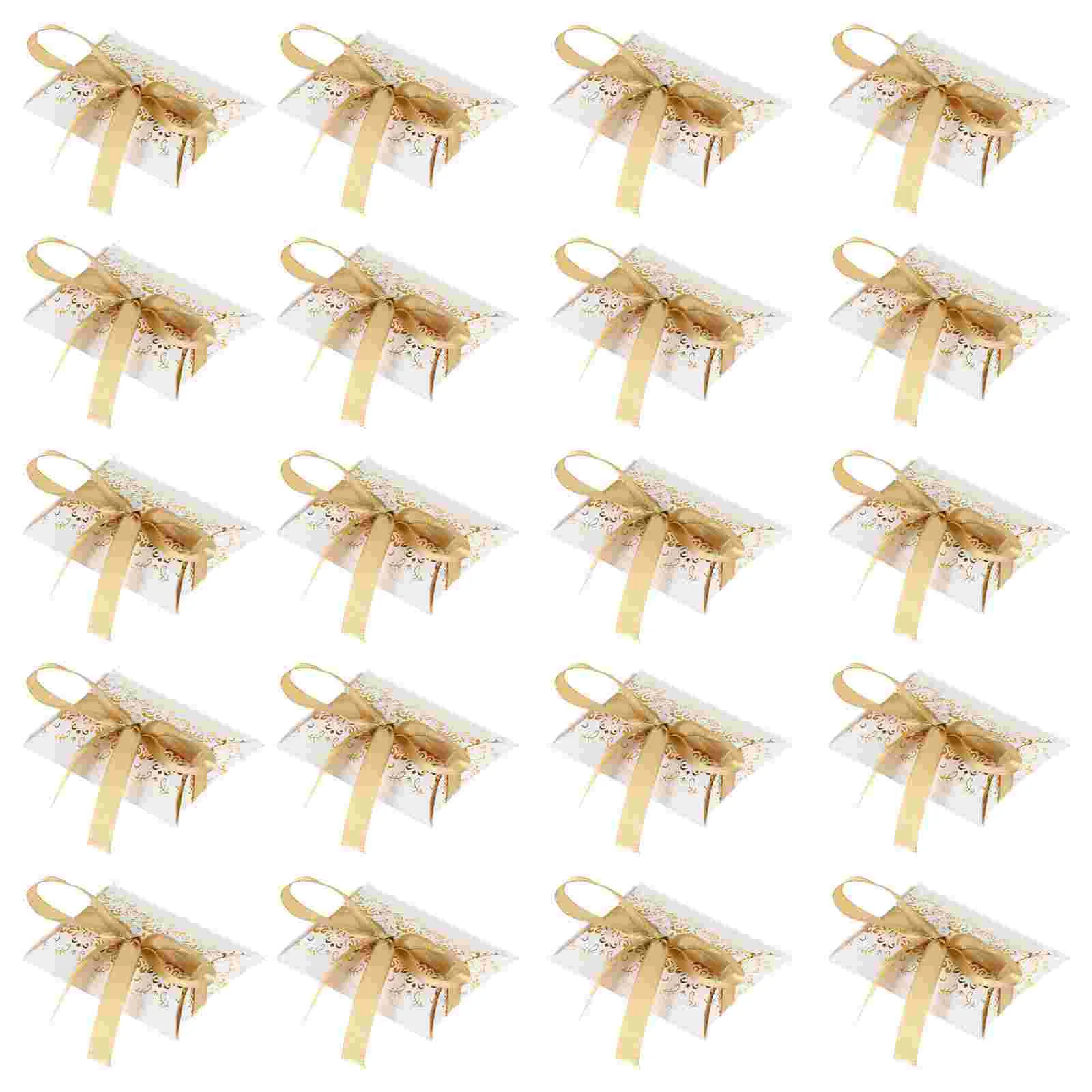 

50 Pcs Candy Box Pillow Shape Container Paper Gift Storage Case European Style Boxes