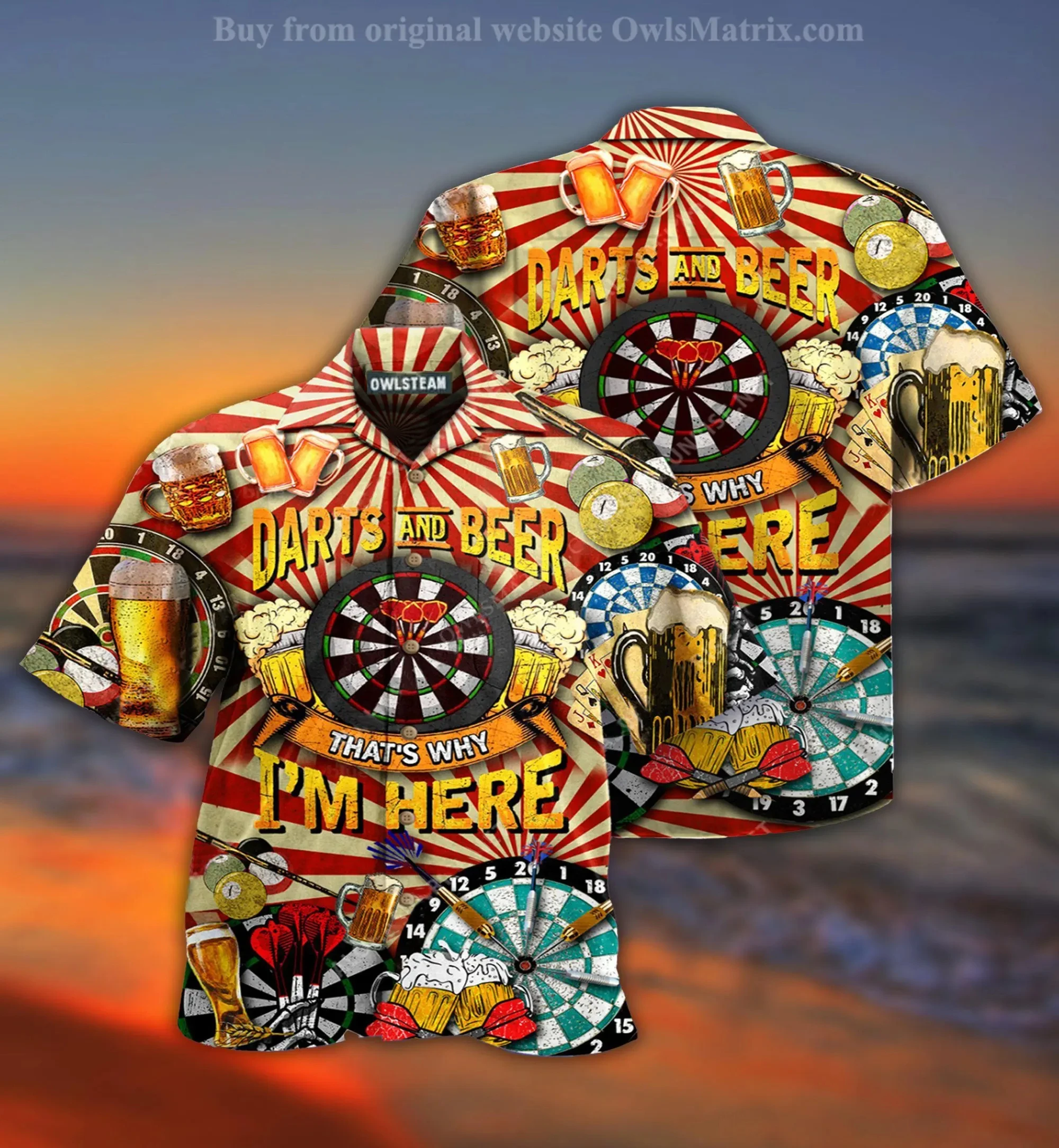 Hawaii Men's Shirt 3D Dart Club Print Short Sleeve Cuban Shirt Vacation Party Wear Vintage Streetwear Casual Clothing 2