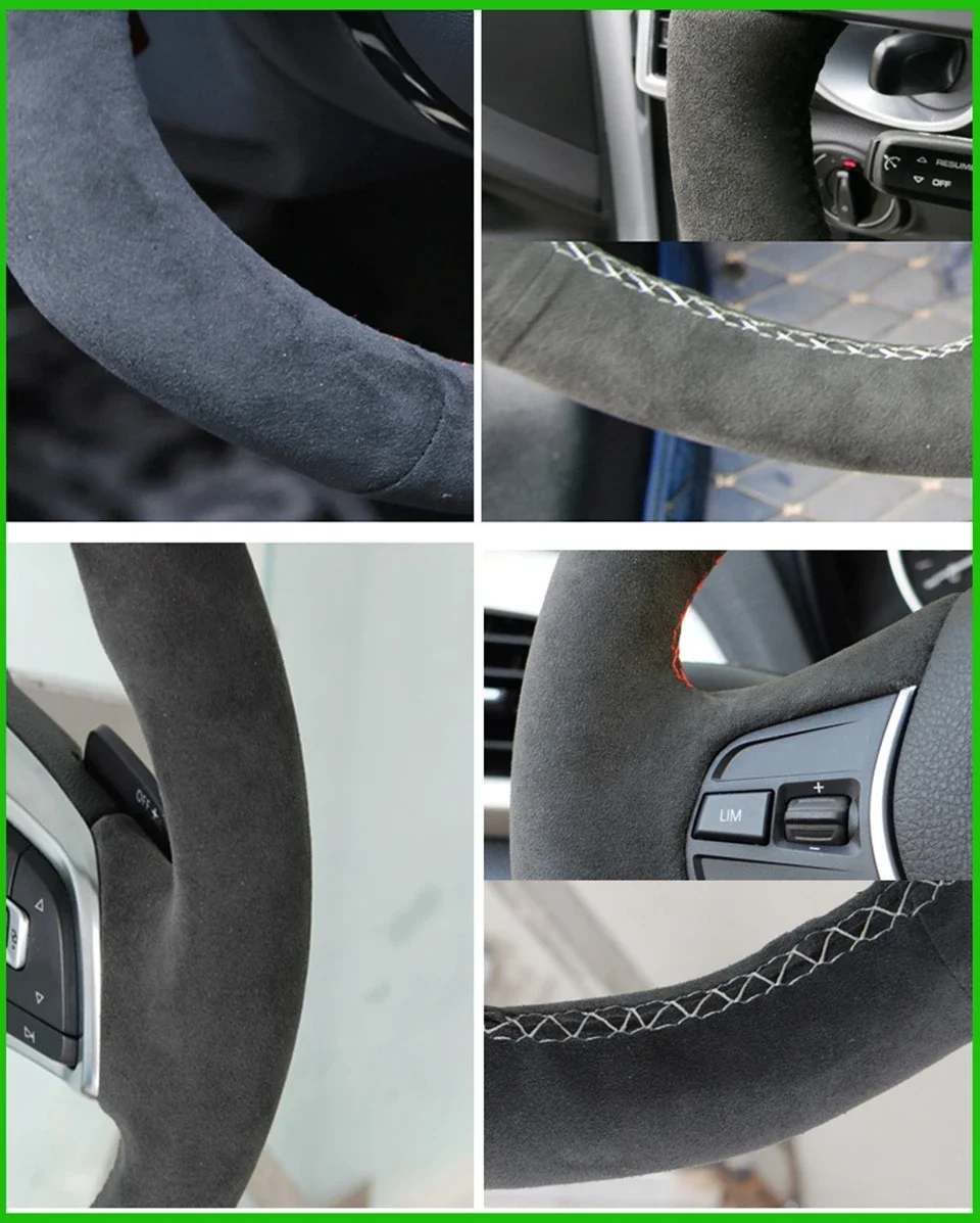 Geflecht Wildleder Lenkrad Abdeckung Für BMW G20 G21 F40 F44 G22 G26 G30 G31 G32 G11-16 G01 G02 G05 G06 G07 G29 Auto Zubehör – Detail 4