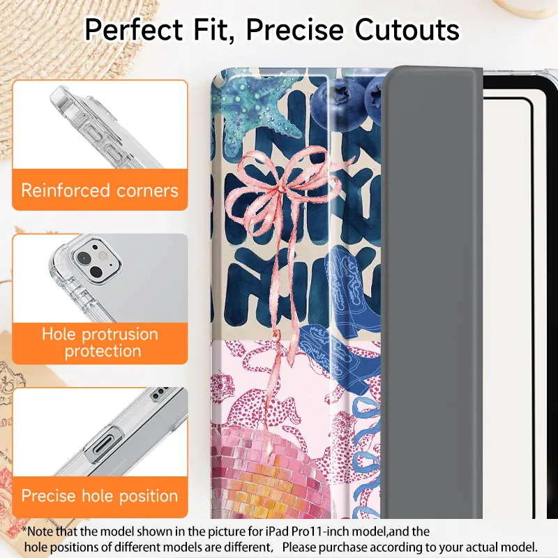 Premium iPad Case with TPU Soft Shell and Sleep/Wake Functionality