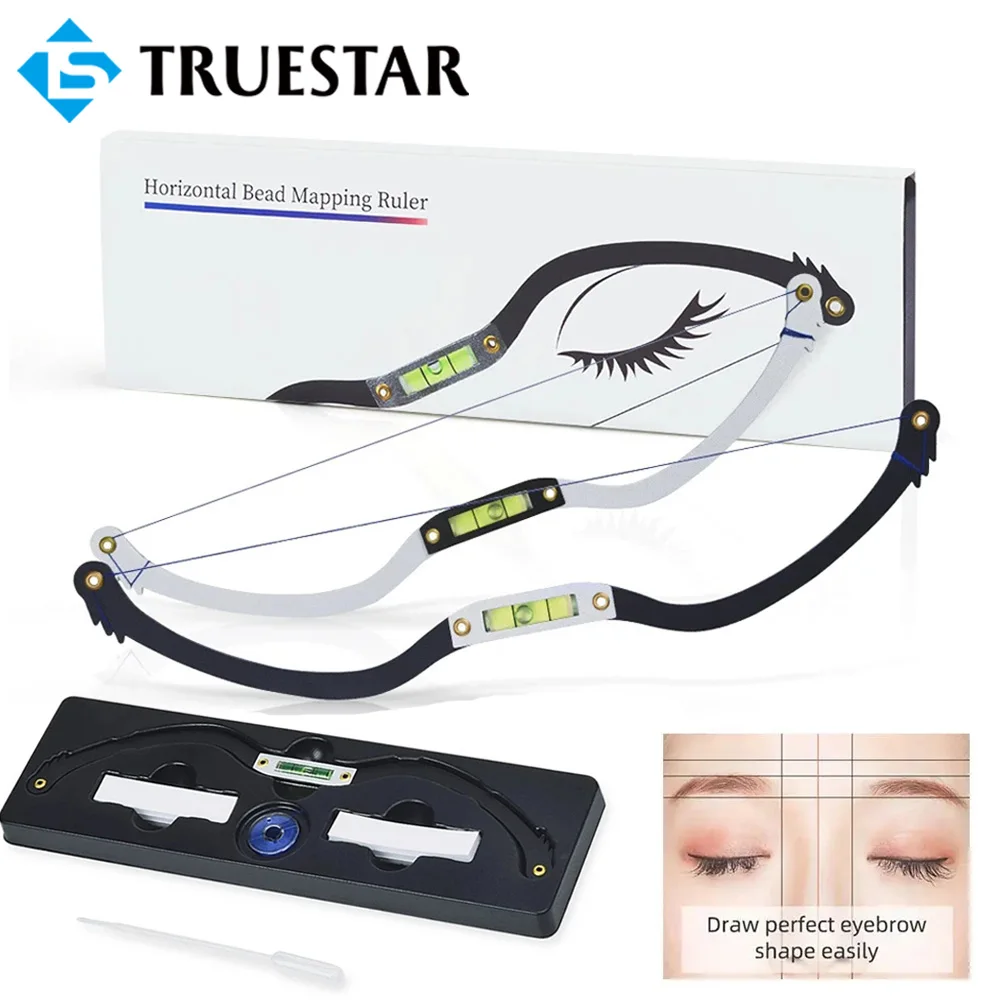 

Makeup Bow and Arrow Line Ruler Microblading Permanent Measure Brow String Pre Inked for Eyebrow Mapping Tattoo PMU Accessories