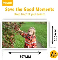 A4(8.27"×11.7") Photo Paper , Waterproof Glossy for Photo Paper，A4 Size 230gsm Waterproof Embossed Card Paper Inkjet Photo Paper 4