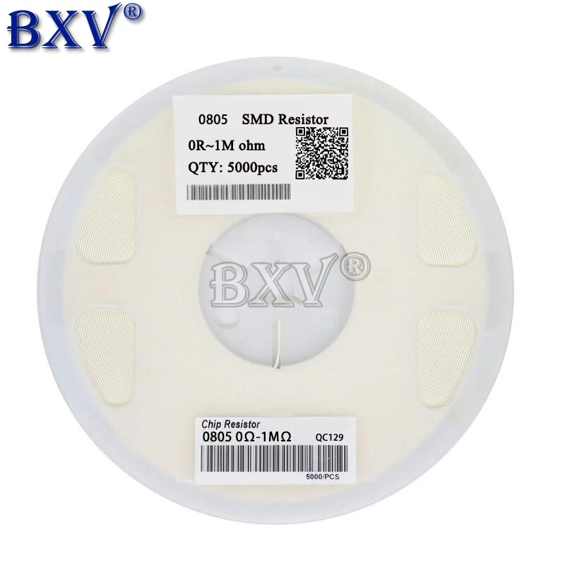 5000pcs 0805 SMD Resistor Assortment - Values From 0 Ohm To 10M Ohm, Includes 1K, 4.7K, 10K, 100K & More