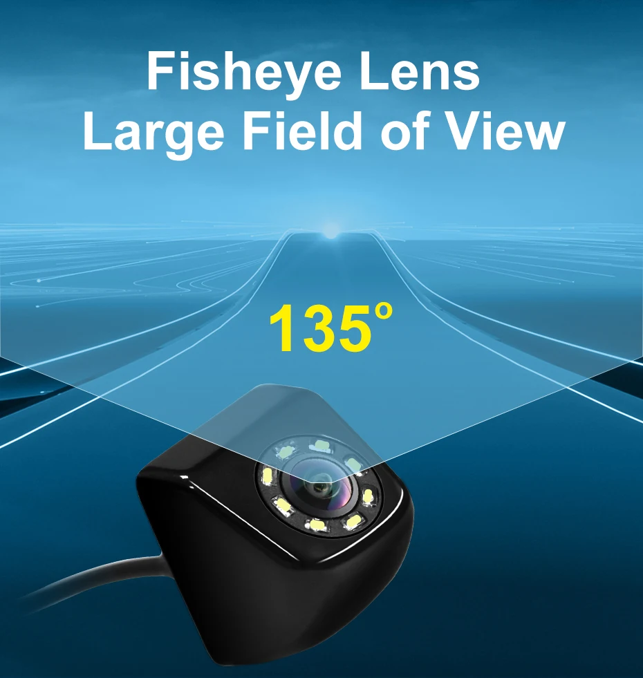 AHD Night Vision Reversing Auto Parking 170 Degree Car Rear View Camera Waterpro