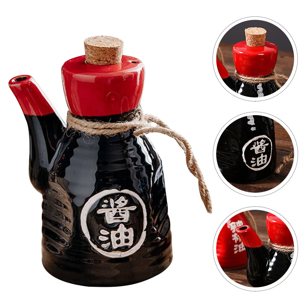 Soy Sauce Bottle Vinegar Cruet Ceramic Japanese Vinegar Cruet Porcelain