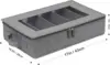 Flatware Utensil Storage Case, Silverware Storage Box Chest with Adjustable Dividers, Cutlery Storage Holder with Zipper Lid for 4