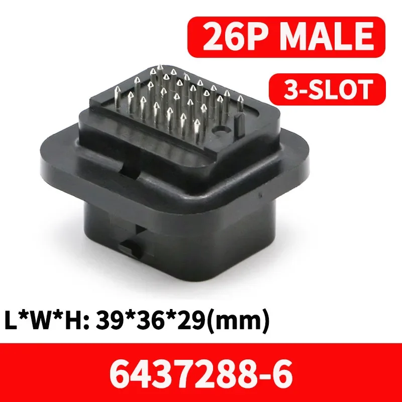 AMP 타입 ECU 자동차 보드 엔드 커넥터, 방수 소켓 하네스 플러그, PCB 패널 난연제, 26P, 34 핀 1437290, 1 개, 5 개, 50 개