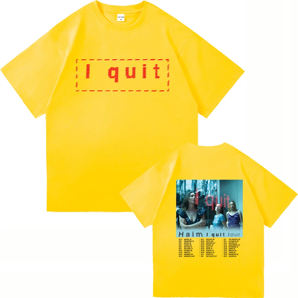 Haim Album I Quit T Shirt 2025 I Quit Tour Men/women