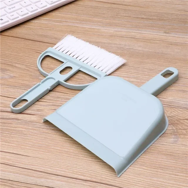 1SET Mini Desktop Sweep Cleaning Brush Keyboard Brush Cat Hamster Dustpan Small Broom Set Pet Professional Cleaning Tools 4
