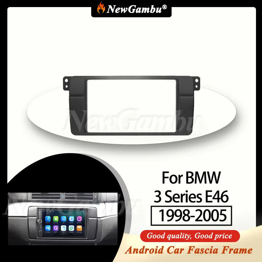 Newgambu Double 2 Din Car Stereo Radio Fascia Per Bmw Serie 3 E46 1998-2005 Frame Frame Kit Di Montaggio Gps Pannello Di Rivestimento