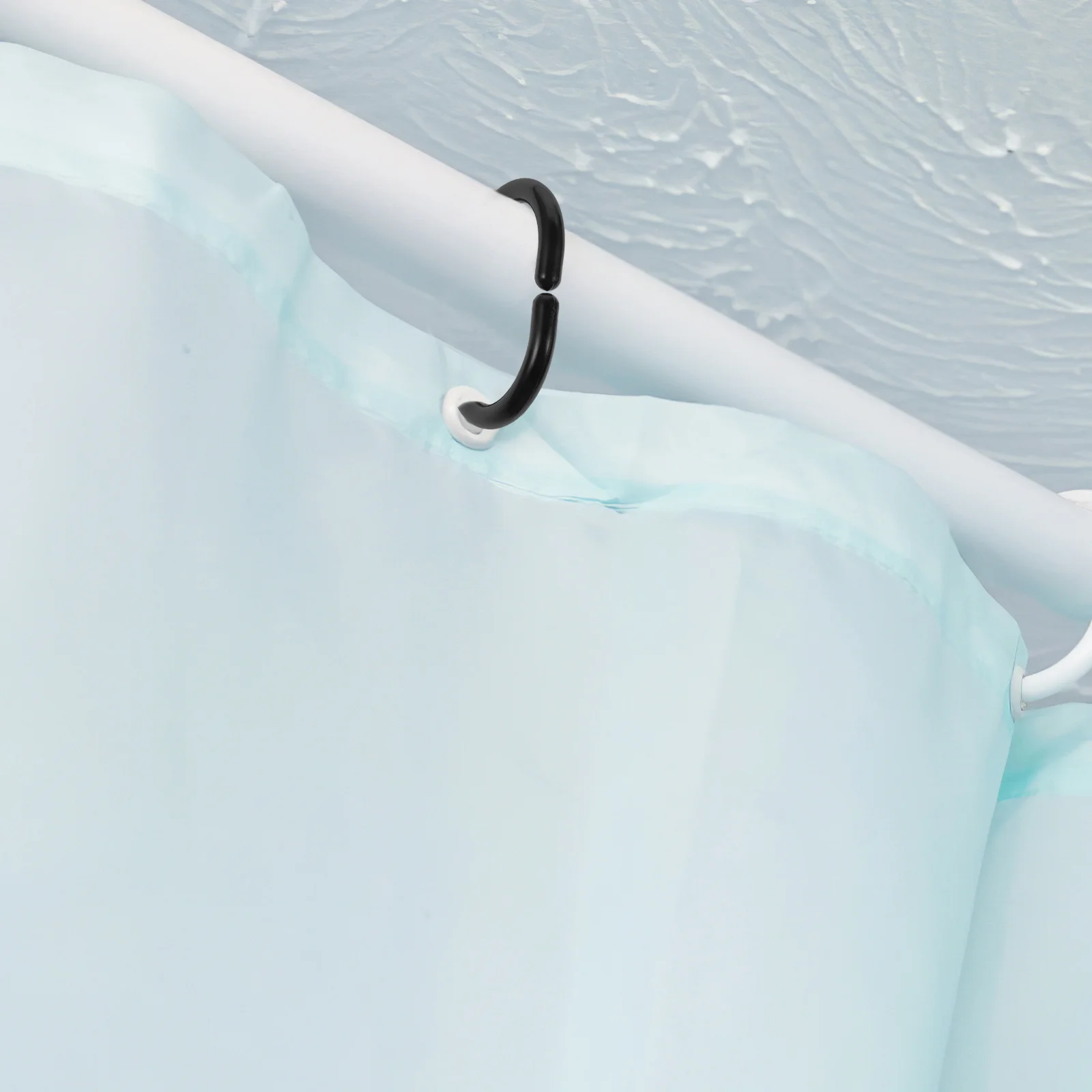 20 Pcs Quick-release Quick-hanging Curtain Hooks Sliding Shower for Plastic Ring Easy Installation Rings Abs curtain hooks curtain rod hooks