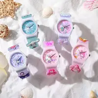 New Hello Kitty Kuromi Cute Cartoon Kids Watch Jelly Sanrio Quartz Watch Gift for Boys Girls