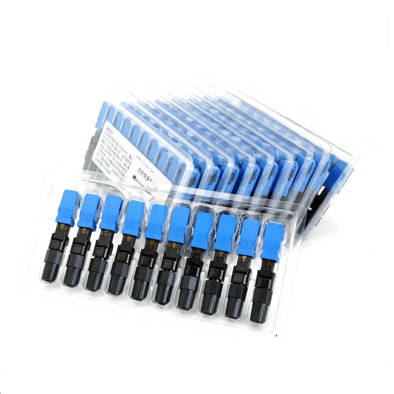 Free Shipping 150PCS FTTH SC UPC Cold Connection Quick Field Assembly Embedded Fiber Optic Fast Connector  Single Mode Fiber Opt 25 30 50mm magnetic field viewer pattern display membrane magnetic card detector educational tool drop shipping