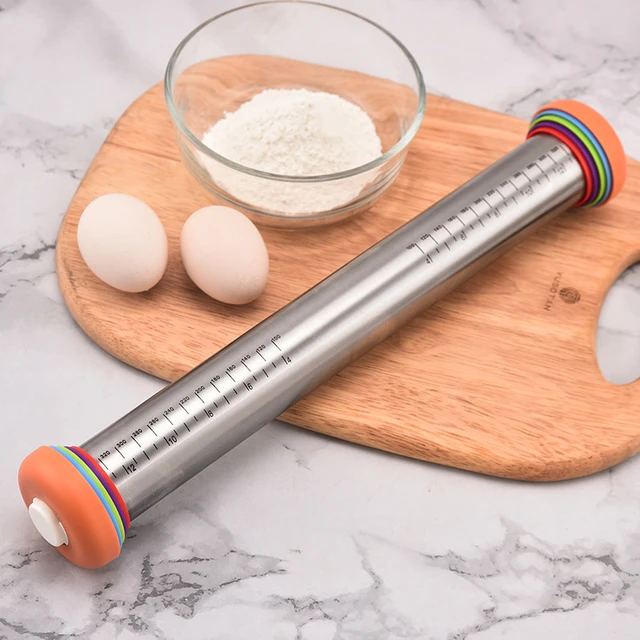 Rolling Pins with Adjustable Thickness Rings