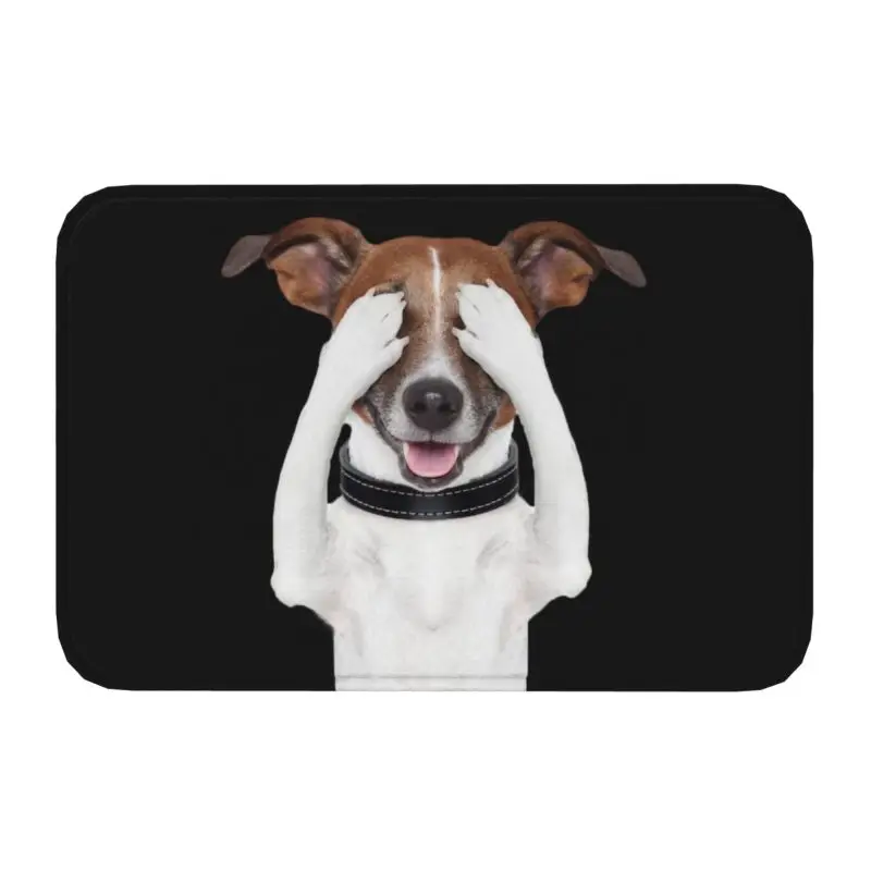 Paillasson Antidérapant Motif Jack Russell Terrier | Dimensions 50x80cm (20x32 Pouces) | Pour Entrée, Cuisine, Salle De Bain | Dos Antidérapant
