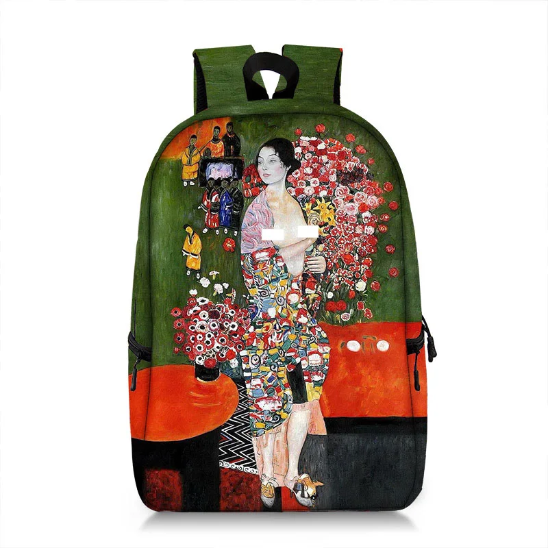 Zaino Personalizzato Con Opera D'Arte - Notte Stellata, Van Gogh, Klimt - Regalo Unico Per Studenti E Viaggiatori - 3