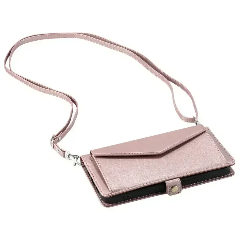 Luxury Crossbody Leather Wallet Case - Premium Phone Cover with Book Style Design