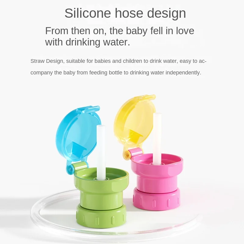 Bottle Mouth Conversion Cover Mineral Water Bottle Cap Children's Drink Anti-Overflow Baby Choke Proof Straw Cover baby straw