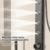 Gray  Shower Set  For Bathroom LED Digital Piano White Smart Tub Faucet Waterfall Shower System Rain Shower System 3
