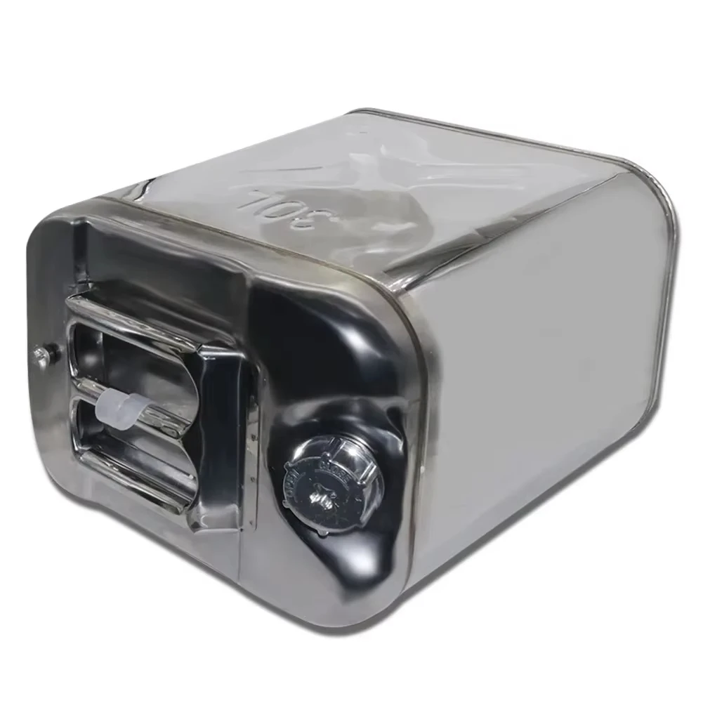 20L vertical stainless steel oil drum Car spare fuel tank Diesel drum Gasoline tank Metal oil pot RV Accessories