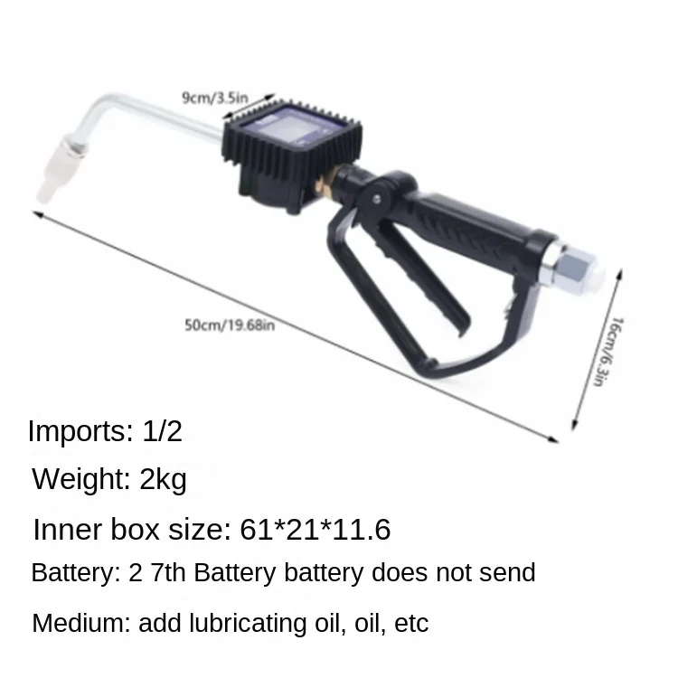 Measuring Oil Gun 1/2 Caliber Lubricating Oil Quantitative Refueling Gun Trolley Grease Dispenser