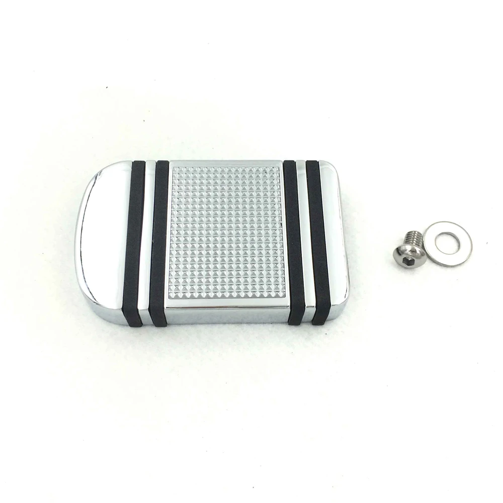 

Aluminum Edge Cut Brake Pedal Pad Cover for Harley Davidson 1982-2017 Sporster Dyna Chrome Aftermarket Motorcycle Part