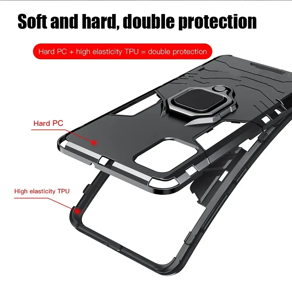 For Xiaomi Redmi Note 13 Pro Case PC Finger Ring Phone Bumper Armor for Xiaomi  Redmi Note 13 Pro Plus Phone Cover Fundas
