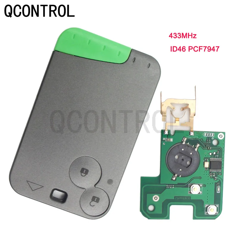 

QCONTROL 2 Buttons Smart Remote Key PCF7947 Chip for Renault Laguna Espace Velsatis 2001 2002 2003 2004 2005 2006 2007 2008 2009