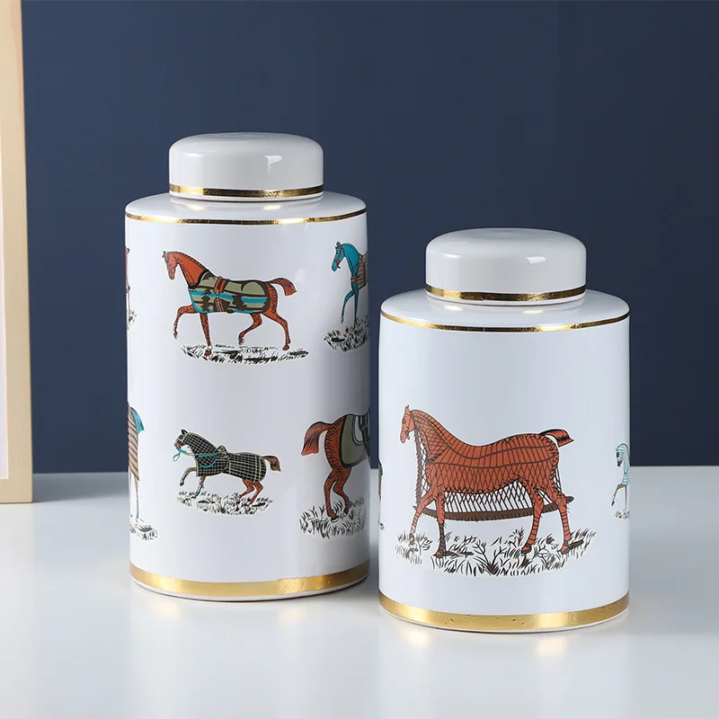 

Modern Minimalist Ceramic Jar Vase Decoration Jar Set Home Desktop Decoration Dried Flower Ceramic Vase Storage Jar