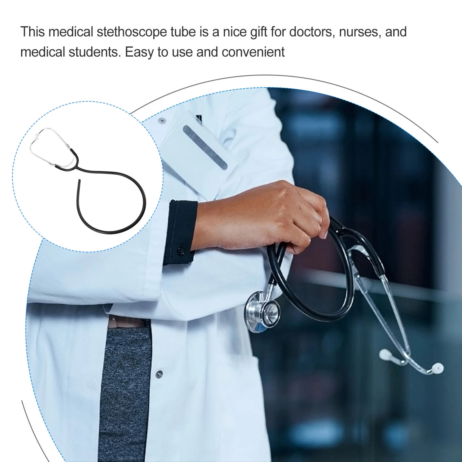 Stethoscope Replacement Tube Hose Supply Double-sided Aluminum Accessories 2 Pcs dual head stethoscope medical stethoscope
