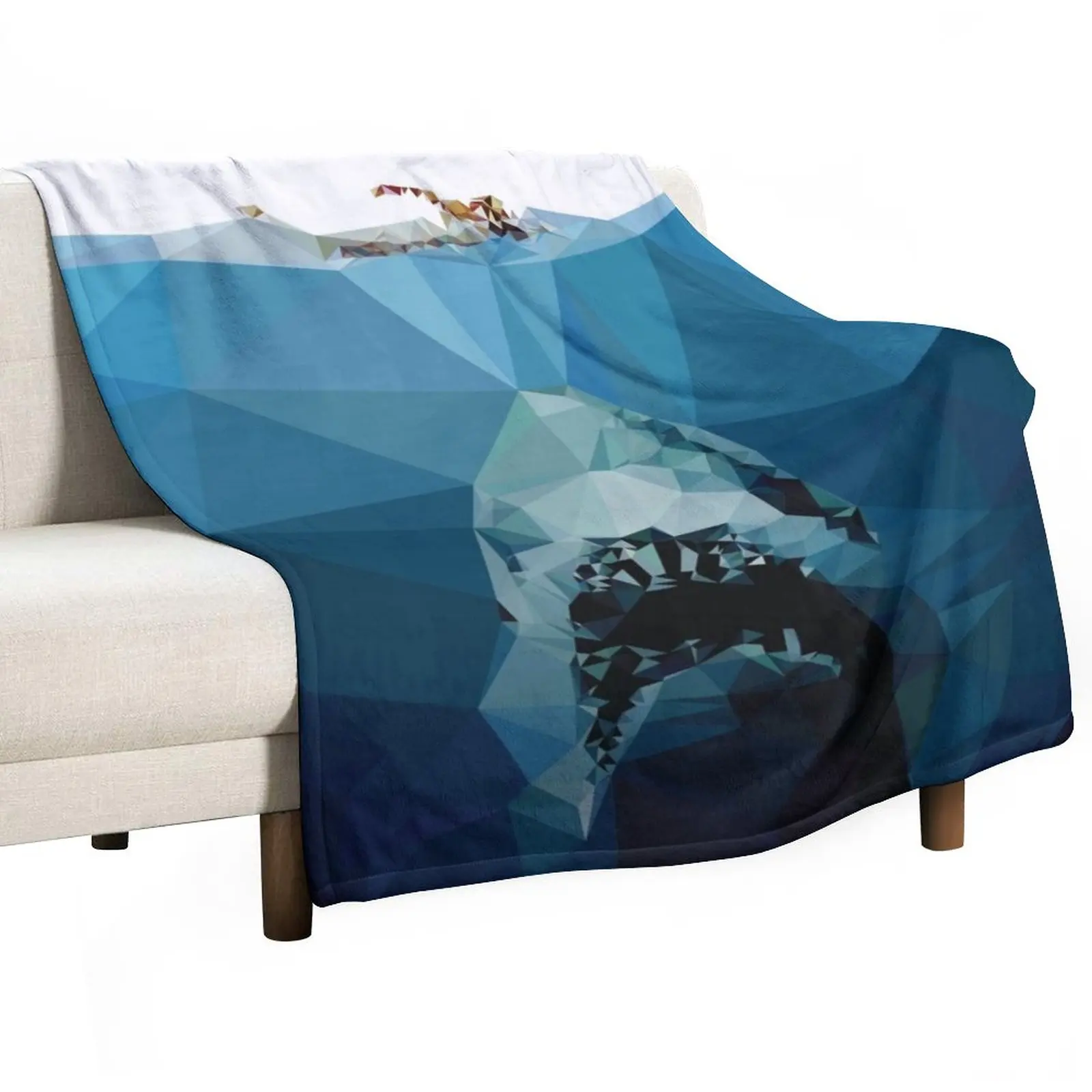 

Polygon Jaws Throw Blanket Blankets Sofas Of Decoration Sleeping Bag Blanket For Sofa