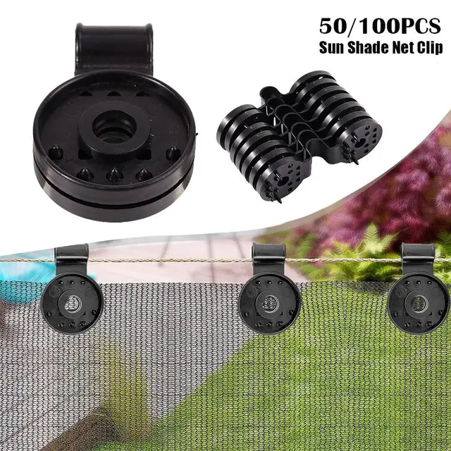 50-100Db Napsütéses Nettó Clip Kerti Szerszámok Üvegházhatású Horog Műanyag Árnyék Kerítés Bilincs Szerelvény Fix Hálószövet O8N9 - Image 2
