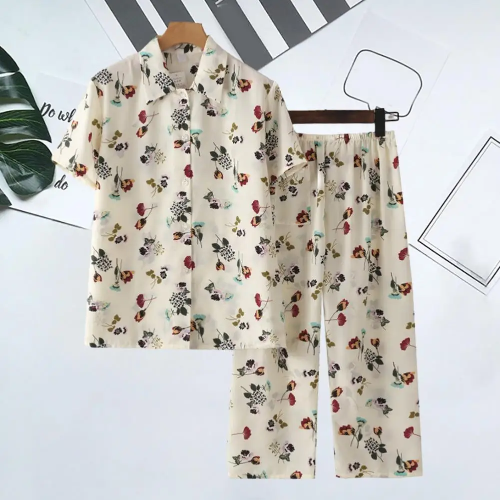 

Casual Outfit Thin Loose Outfit Quick Drying Versatile Popular Mid-aged Mother Casual Printing Loose Tracksuit