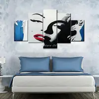 Mintura,5 Pcs,Hand-Painted Monroe Oil Painting On Canvas,Modern Abstract Figure,Wall Art Picture For Living Room Home Decoration 5