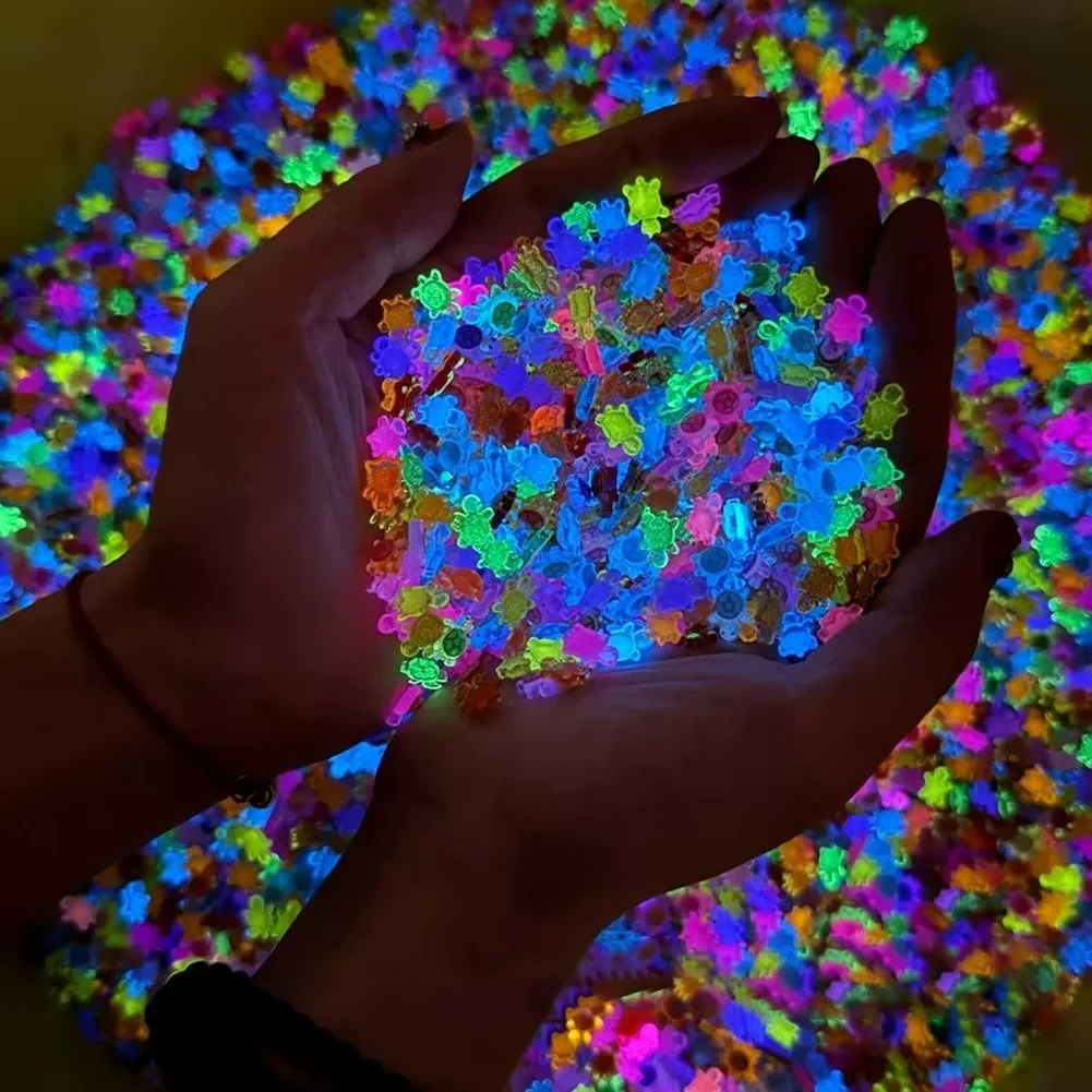 100/300pcs Luminous Mini Turtles Moss Microlandscape Miniature Turtles Figurines Fairy Garden Access Home Decor Glow in The Dark