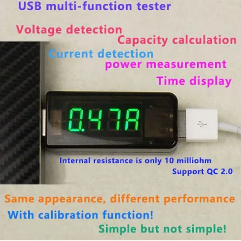 

BY50A high-precision USB test and detection instrument [voltmeter/capacity meter/power meter]