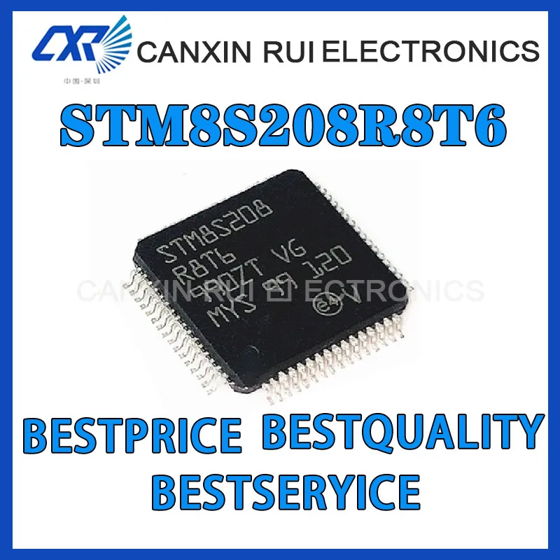 

100% new origina STM8S208R8T6 package lqfp-648-bit microcontroller-MCU flash microcontroller