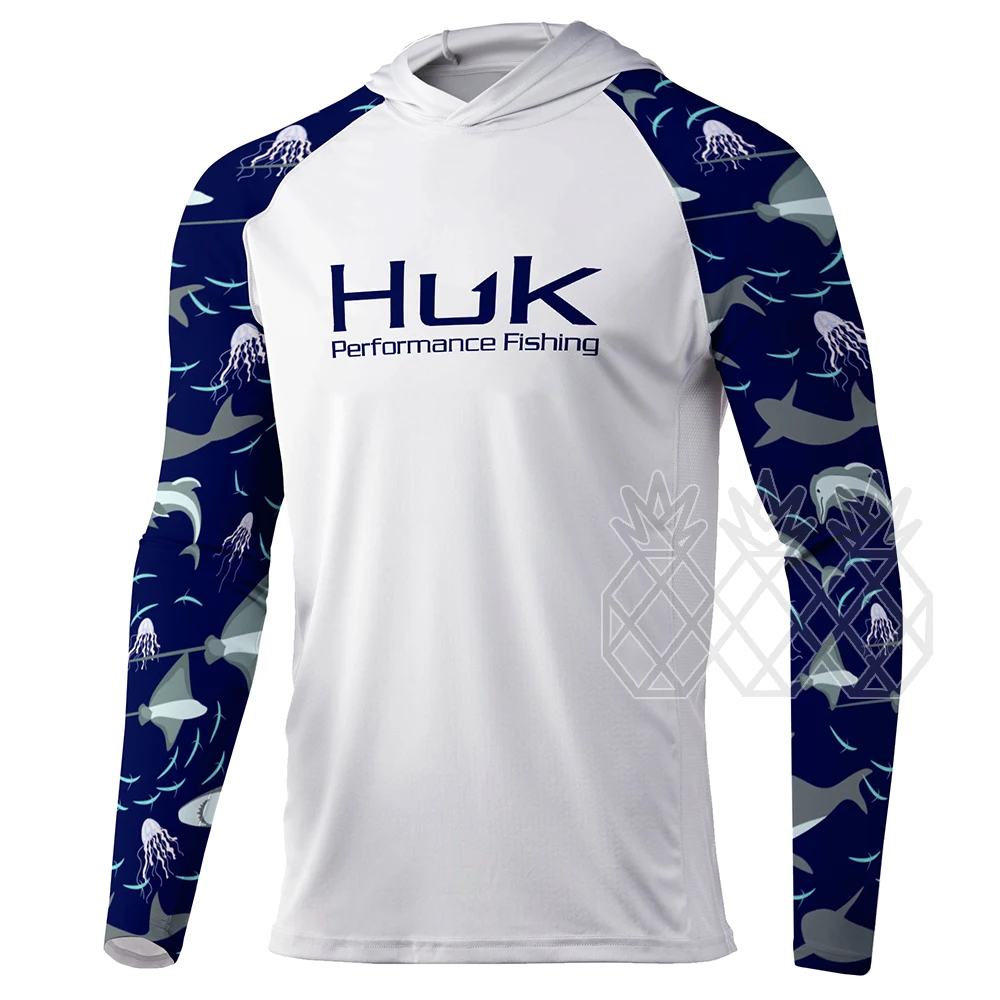 HUK Fishing Shirts Hoodie Men Long Sleeve UV Protection Fishing Tops Wear  UPF 50 Performance T Shirt Fishing Sweatshirt Summer - AliExpress