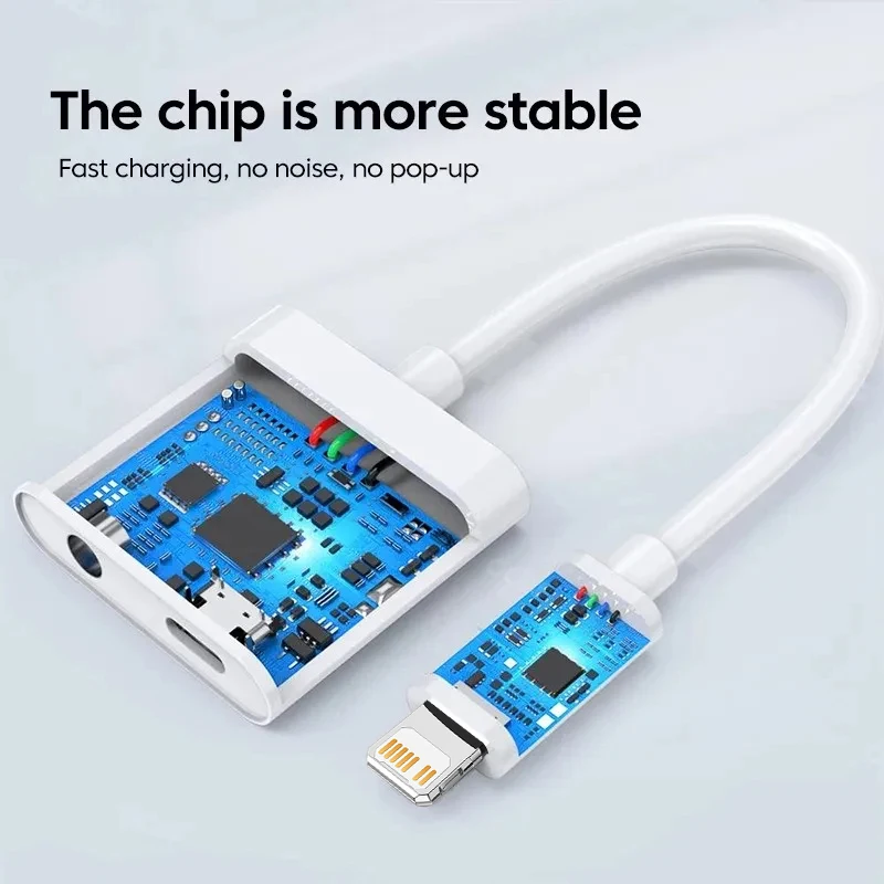 2 In 1 Lightning 3.5mm 헤드폰 잭 오디오 어댑터 For iPhone 14 13 12 11 Pro Max X XS XR SE 8 Plus 고속 충전 변환기